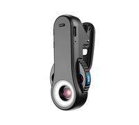 Jectse Lente de Microscopio Portátil para Teléfono, Zoom de 4 Niveles, Aumento de 40X 80X 120X, Temperatura de Color Dual CRI 92, con Clip Universal para Teléfonos Inteligentes y Tabletas