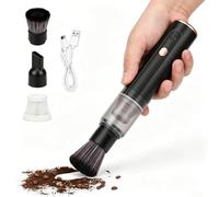 Jectse Limpiador de Molinillo de café, Aspirador de café en Polvo Inalámbrico y Mini, Removedor de Posos de de Mano, Ideal para Automóvil, Hogar, Oficina, Limpiador de Molinillo de Expreso Portátil