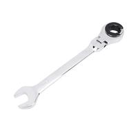 Jectse Llave de Trinquete Flexible de 19 Mm de 12 Mm 72 Dientes, la Cabeza Flexible Es Ajustable de 180 Grados, para Apretar las Tuercas de Circuito Cerrado en Aire Acondicionado, y