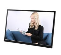 Jectse Marco de Imagen Digital, Reanudación de Reproducción de Aluminio Aleación de 15.2 Pulgadas Pantalla LED de Pantalla Electrónica con Control Remoto para la Oficina (Enchufe de la UE)