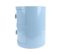 Jectse Mesita de Noche Redonda, Mesita de Noche de Plástico, Gabinete de Almacenamiento Junto a la Cama Que Ahorra Espacio para la Sala de Estar del Dormitorio (3 Niveles)
