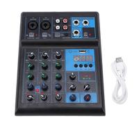 Jectse Mezclador de USB de 4 Canales Mezclador de Sonido Consola de Mezcla con Entradas USB C XLR Phishom Tecla de Encendido para PC Podcast Studio Karaoke Streaming Grabación en