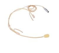 Jectse Micrófono de Auriculares Duales XLR de 4 Pines, Micrófono de Condensador Manos Libres con Parabrisas de Cable XLR de 4 Pines, para Inalámbrico Transmisor de Petaca