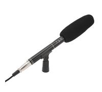 Jectse Micrófono de Escopeta Cardioide XLR Profesional para Cámara DSLR, Carcasa de Aleación de Aluminio, Dos Modos de Captación, Protector contra el Viento y Cable de Extensión