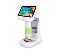 Jectse Microscopio Digital con Pantalla de 4,3 Pulgadas, Aumento de 50X a 500X, Microscopio Portátil USB con 5 Diapositivas, Tarjeta de 8 GB, Luz LED Dual para Estudiantes, Adultos y