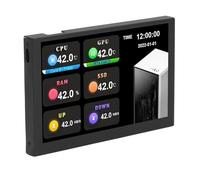 Jectse Mini Pantalla IPS USB, 800x480, Pantalla de Temperatura de Computadora con Tema, Configuración Fácil de 5 Pulgadas para PC (Black)