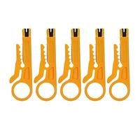 Jectse Mini Stripper de Alambre, 5pcs Stripper de Alambre de Red Duradero Portátil con Cuchilla Incisiva, Bolsa de Herramientas de Bolsillo, Cable de Datos CAT5 CAT5E CAT6, Impresora