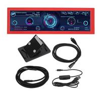 Jectse Monitor de Temperatura de Ordenador, 8.8 Pulgadas HD IPS 1920x480 Pantalla LCD PC CPU Datos Pantalla Secundaria PC Temperatura, para RPi para Linux para Windows (Rojo)