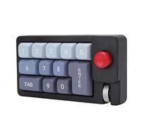 Jectse Número Mecánico Pad, RGB LED Backlight Joystick Roller, Conexión USB Wired Tipo C, 12 Modos de Retroiluminación, Reemplazo de Interruptor, para, para Vista, para, (Black)