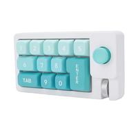 Jectse Número Mecánico Pad, RGB LED Backlight Joystick Roller, Conexión USB Wired Tipo C, 12 Modos de Retroiluminación, Reemplazo de Interruptor, para, para Vista, para, (Purple)