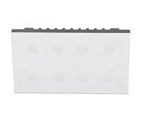 Jectse Panel de Interruptor de Pared Inalámbrico Wifi Inteligente, Interruptor de Luz Táctilo de 8 Bandas Conhomo Compatible, AC100-240V