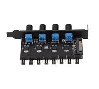 Jectse PC Fan Hub Controlador de Velocidad del Ventilador de Refrigeración de 8 Canales para CPU Chasis HDD VGA PWM Fan Refrigeración por Agua