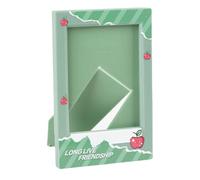 Jectse Pequeño Marco de Película para una Película de 3 Pulgadas ABS PP Table Tope Photo Photo, Mini Cuadros de Imágenes con una Cubierta Protectora Clara Actualizada, Tecnología de (Verde Oscuro)