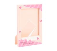 Jectse Pequeño Marco de Película para una Película de 3 Pulgadas ABS PP Table Tope Photo Photo, Mini Cuadros de Imágenes con una Cubierta Protectora Clara Actualizada, Tecnología de (Pink)