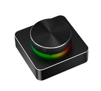 Jectse Perilla de Control de Volumen RGB, Controlador Multimedia USB+BT+2.4G para PC/juegos, Personalizable para Multimedia
