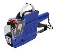 Jectse Pistola de Etiquetado de Precios, Etiquetadora para Tienda Minorista, Marcador de 10 Dígitos y 2 Líneas, Pistola de Etiquetado de Precios de Oficina con Rodillo de Tinta (Blue)