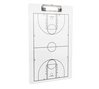 Jectse Pizarra Blanca de Estrategia de Baloncesto Espacioso Portapapeles de Entrenamiento de Borrado en Seco para una Comunicación Eficaz, Clamp/Holder de Metal para Papeles Adicionales, Material de