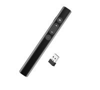 Jectse Presentador Inalámbrico de 2,4 GHz con Receptor USB, Clicker Plug-and-Play, Control Remoto de Presentación, Puntero Rojo, Rango de Control de 30 M para Discursos de Enseñanza