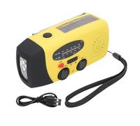Jectse Radio de Emergencia, Radio Portátil Am FM con Manivela Solar, Carga USB, Batería Recargable de 2000 MAh, Linterna Incorporada para Cortes de Energía, Camping, Senderismo Al (versión Europea)