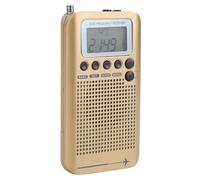 Jectse Receptor de Radio de Banda Aérea, Am FM CB SW VHF Radio de Avión Portátil de Banda Completa con Duración Extendida de la Batería y Recepción de SeñAl Mejorada, para Viajes y (Gold)