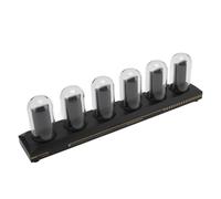 Jectse Reloj de Tubo LED Brillante Iluminación RGB Reloj de Escritorio Digital Diseño IPS Contemporáneo para Dormitorio Sala de Estar Construcción de Aluminio de Vidrio Pantalla de 1,14 Pulgadas