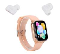 Jectse Reloj Inteligente con Auriculares Pantalla Táctil HD de 1,85 Pulgadas Reloj Rastreador de Ejercicios Podómetro IP67 Impermeable Bluetooth 5.0 Más de 100 Modos Deportivos para (Pink)