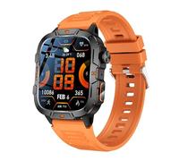 Jectse Reloj Inteligente Fitness Al Aire Libre Reloj Inteligente Pantalla Táctil HD de 1,96 Pulgadas Más de 100 Modos Deportivos Monitoreo 24 Horas Llamadas BT 50 Días en Espera (Correa de Silicona