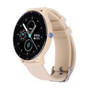 Jectse Reloj Inteligente para Mujer, Pantalla Táctil HD de 1,28 Pulgadas, Llamada Bluetooth, Asistente de Voz AI, Rastreador de Ejercicios, IP68 a Prueba de Agua con 120 Modos de (Gold)