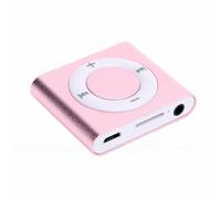 Jectse Reproductor de MP3, Reproductor de Música Portátil con Sonido de Alta Fidelidad, Altavoz Incorporado, Aleación de Aluminio, Recargable, Soporte para Auriculares, para Estudiantes (Oro Rosa)