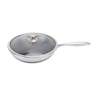Jectse Sartén de Acero Inoxidable 316 Premium con Fondo Compuesto, Sartén Fácil de Limpiar para Cocina de Gas de Inducción, Universal para Todos los Utensilios de Cocina, 0,9 Pulgadas de Grosor (34cm)