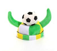 Jectse Sombrero de Cuerno para Evento de Fútbol, Sombrero de Cuerno para Partido de Fútbol, de Suave y Transpirable para Fiesta, Celebración, Carnaval (GREEN)