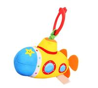 Jectse Sonajero de Mano para Vehículo de bebé, Sonajero de Tela Suave con Sonido Suave para Cochecitos y Cunas, Material Seguro y No Tóxico, para Niños Pequeños, Barco/coche/avión/cohete (Choque