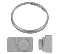 Jectse Tapa del Anillo de Decoración de Lentes de Aleación de Aluminio para Cámara HDF GR3X, Instalación Fácil, Resistente y Compacta con Marcas de Posición, para un Tornillo Liso (Gray)