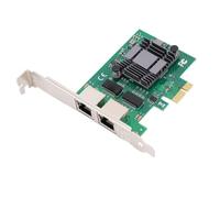 Jectse Tarjeta Adaptadora de Red Gigabit Ethernet, Tarjeta de Red PCI Express RJ45 de 2 Puertos con Modo de Ahorro de Energía y Firmware Inmutable, para Escritorio de Servidor y Control