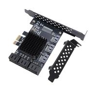 Jectse Tarjeta de Expansión PCIe Serial ATA con 9 Puertos SATA3.0, Velocidad de 6 Gbps SSD PCIE3.0 Gen3 Serial ATA3.0 Tarjeta Adaptadora para Victorias y para