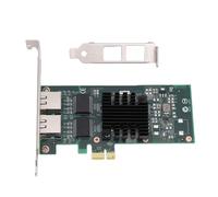 Jectse Tarjeta de Red de 1Gb, Puertos RJ45 Duales Adaptador PCI Eress 2.0 X1 Gigabit Ethernet con Conectores Chapados en Oro, para Sistemas y Servidores