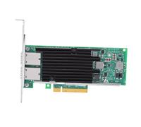 Jectse Tarjeta de Red de Puerto RJ45 Dual de 10 GB, Controlador X540 T2 Adaptador Ethernet PCIe 3.0 con Soporte de Perfil Bajo, para Servidores