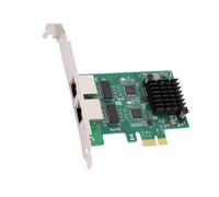 Jectse Tarjeta de Red PCI Express 10 100 1000Mbps, Tarjeta Gigabit Ethernet, Adaptador de Red PCIE de Puerto RJ45 Dual para PC de Escritorio para Wins 11 para Controlador I210AT