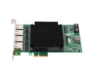Jectse Tarjeta de Red PCI Express, Tarjeta Gigabit Ethernet 2.5G, Adaptador de Red PCIE RJ45 de Disipación de Calor Eficiente para PC de Captura de Cámara Industrial para Wins