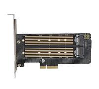 Jectse Tarjeta Vertical, Tarjeta Adaptadora NVME y NGFF PCI-E a M.2 de Doble Bahía, Tarjeta de Expansión de Transferencia de Disco Dual SSD a PCIE, Tarjeta de Expansión de Controlador