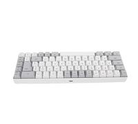 Jectse Teclado de Juego con Cable, 68 Teclas Teclado de Juego Mecánico con Luz de Fondo RGB, Perfil bajo 60% Mini Teclado de Oficina con Cableado Compacto para la Computadora (Bloque de Color Gris)