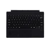 Jectse Teclado Inalámbrico, Cubierta de Tipo Retroiluminación de 7 Colores con Múltiples Gestas Touchpad Fit For Surfaces Pro 3, 4, 5, 6, 7, 7+ Tableta Portátil (Black)