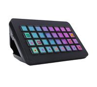 Jectse Teclado Macro LCD Programable de 32 Teclas, Controlador de Estudio Visual Personalizable con Pantalla en Tiempo Real para PC Transmisión en Edición de Video Producción Musical (Black)