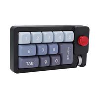 Jectse Teclado Macro Programable, Teclado de Número de Mecánica, Conexión USB con Cable, 12 Claves Programables, Retroiluminación de LED RGB, Teclas Intercambiables en Caliente (Black)