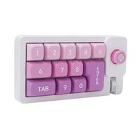 Jectse Teclado Macro Programable, Teclado de Número de Mecánica, Conexión USB con Cable, 12 Claves Programables, Retroiluminación de LED RGB, Teclas Intercambiables en Caliente (Green)