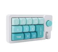 Jectse Teclado Macro Programable, Teclado de Número de Mecánica, Conexión USB con Cable, 12 Claves Programables, Retroiluminación de LED RGB, Teclas Intercambiables en Caliente (Purple)