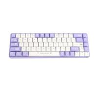 Jectse Teclado Mecánico con Cable, Interruptor Rojo Portátil, Teclado Mecánico para Juegos con Cable, Ligero para Teléfonos Móviles (Morado y Blanco)