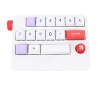 Jectse Teclado Mecánico Macro con una Mano, 17 Teclas Teclado de Juego Programable RGB Retroiluminado con Control de Joystick de Perilla, Teclado Numérico USB C Hot Swappable para (White)