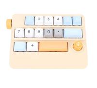 Jectse Teclado Mecánico Macro con una Mano, 17 Teclas Teclado de Juego Programable RGB Retroiluminado con Control de Joystick de Perilla, Teclado Numérico USB C Hot Swappable para (Yellow)