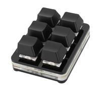 Jectse Teclado para Juegos de 6 Teclas, Teclado Mecánico RGB con Cable USB, Teclado para PC USB con Interruptor Rojo Programable con una Sola Mano, Mini Teclado Mecánico Macro para